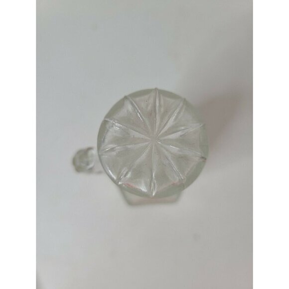 Vintage Anchor Hocking Wexford Clear Cut Glass Vinegar Oil Cruet With Stopper - Picture 4 of 7